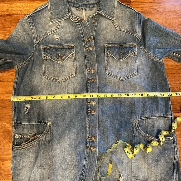 Free People Blue Jean Jacket - Picture 2 of 7